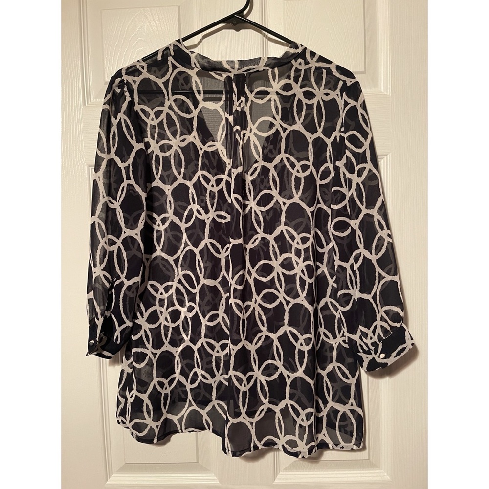 Navy Blue Banana Republic Blouse - Picture 2 of 6
